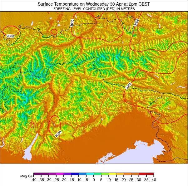 Eastern Alps weather map - click to go back to main thumbnail page