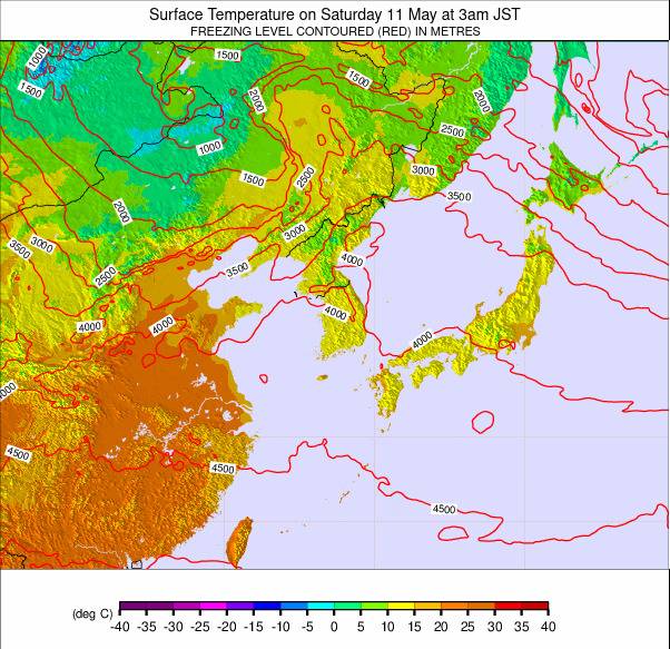 East Asia Temperature Forecast
