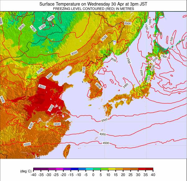 East Asia weather map - click to go back to main thumbnail page