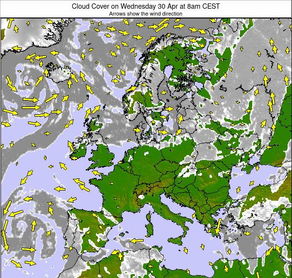 Europe weather map - click to go back to main thumbnail page