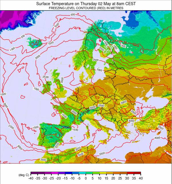 Europe weather map - click to go back to main thumbnail page