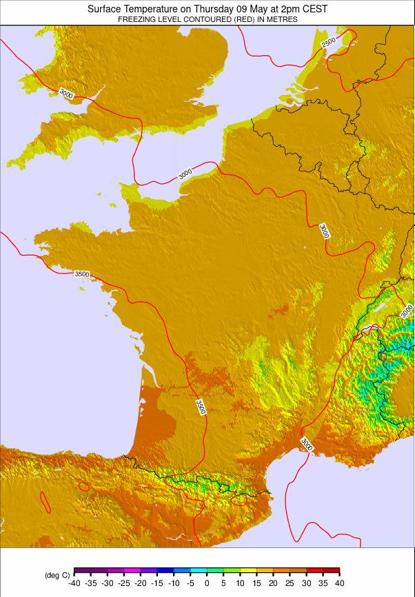 France weather map - click to go back to main thumbnail page