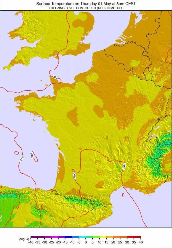 France weather map - click to go back to main thumbnail page