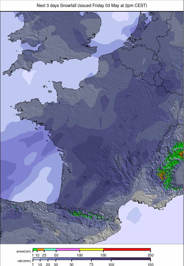 Europe 6 days precipitation #rainfall (Precipitatii Europa 6 zile)