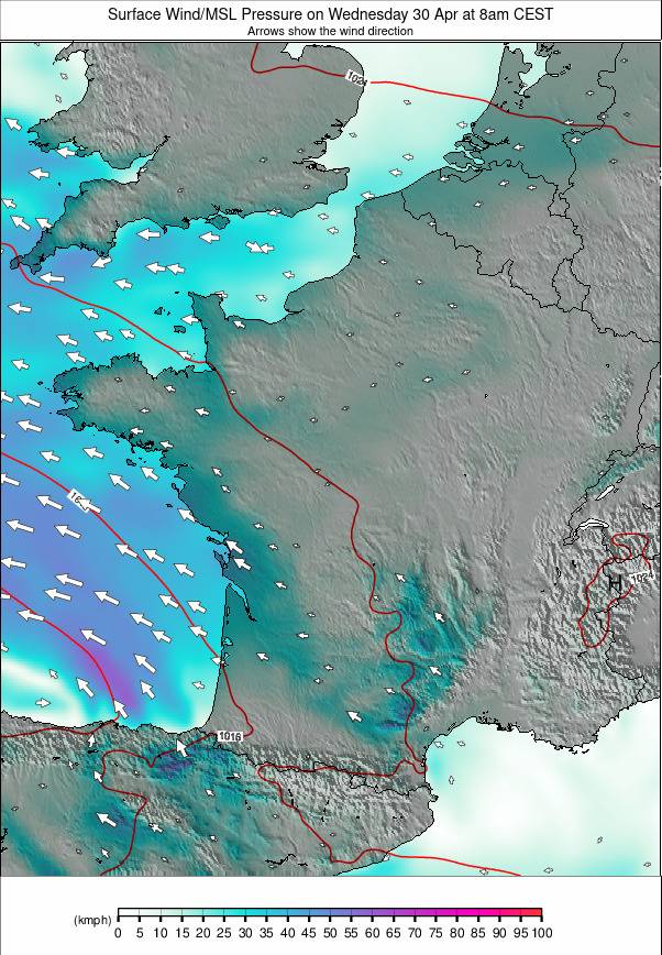 France weather map - click to go back to main thumbnail page