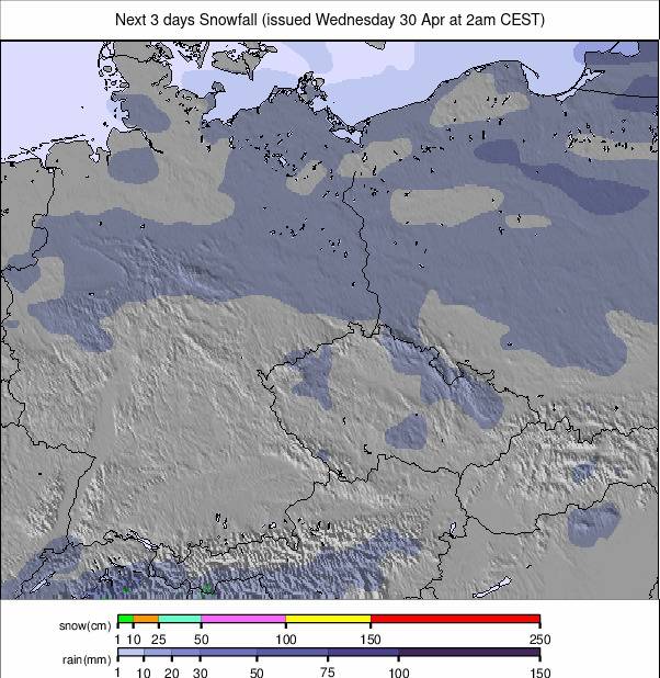 Precipitation forecast for Europe (Precipitații în Europa)