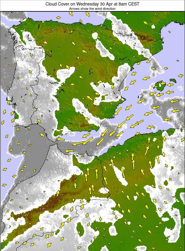 Spain / Portugal weather map - click to go back to main thumbnail page