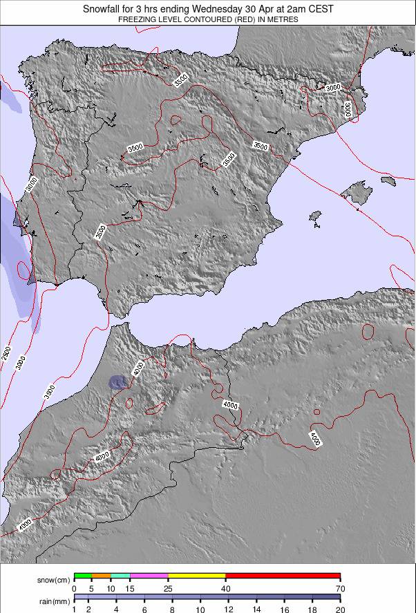 Spain / Portugal weather map - click to go back to main thumbnail page