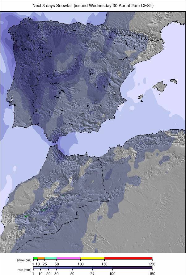 Precipitation forecast for Europe (Precipitații în Europa)