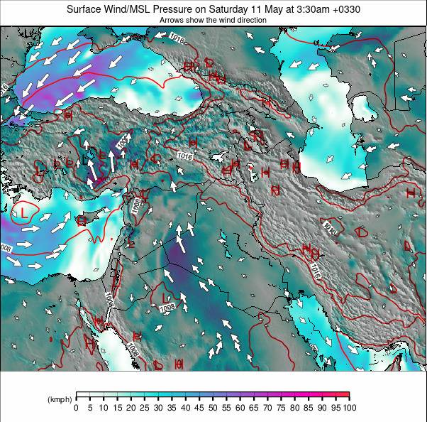 Middle East weather map - click to go back to main thumbnail page