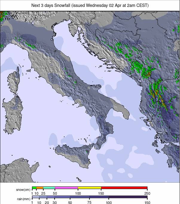 Precipitation forecast for Europe (Precipitații în Europa)