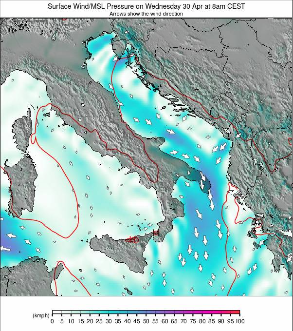 Italy weather map - click to go back to main thumbnail page