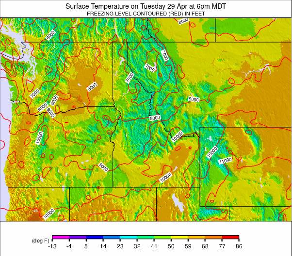 Northwest USA weather map - click to go back to main thumbnail page