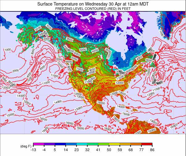 North America weather map - click to go back to main thumbnail page