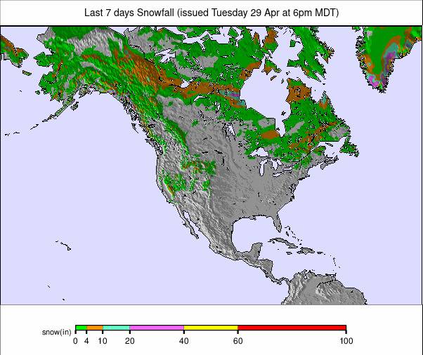 North America Snow Map