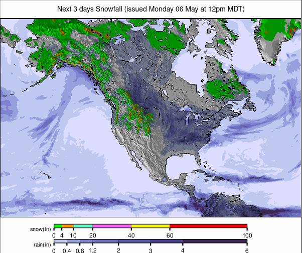 North America 6 days precipitation #rainfall #USA (Precipitatii America de Nord 6 zile)