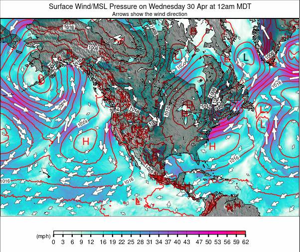 North America weather map - click to go back to main thumbnail page