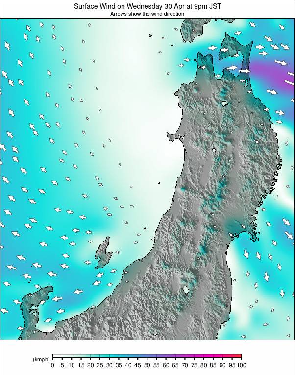 Northern Honshu weather map - click to go back to main thumbnail page