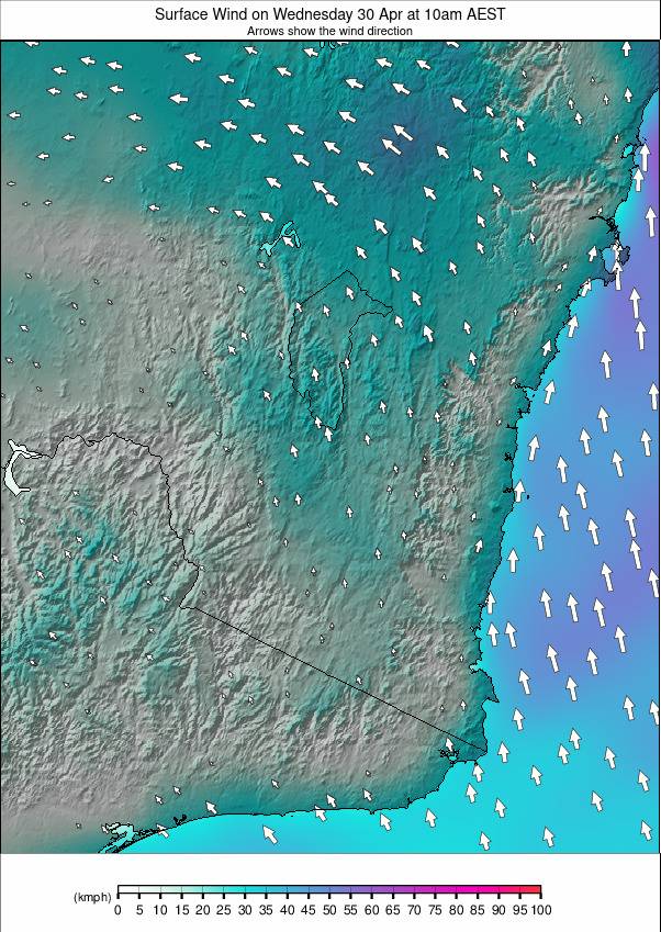 New South Wales weather map - click to go back to main thumbnail page