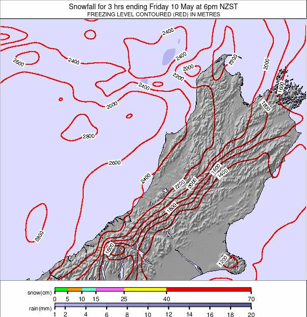 South Island - upper weather map - click to go back to main thumbnail page