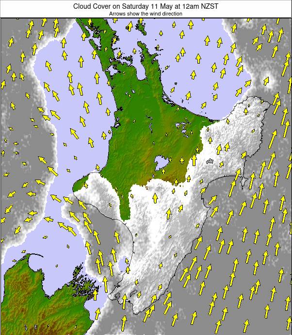 North Island weather map - click to go back to main thumbnail page