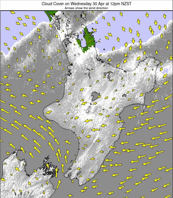 North Island weather map - click to go back to main thumbnail page