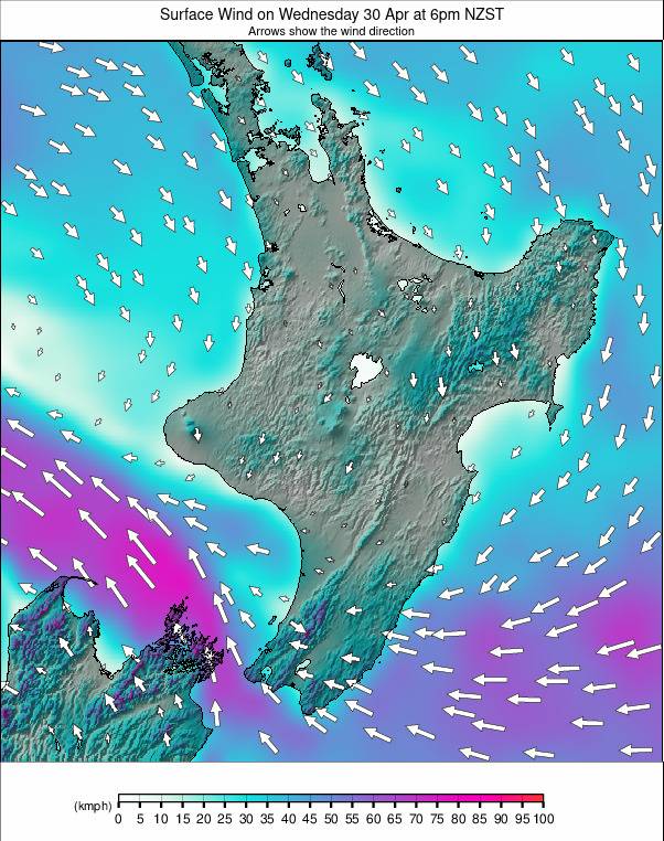 North Island weather map - click to go back to main thumbnail page