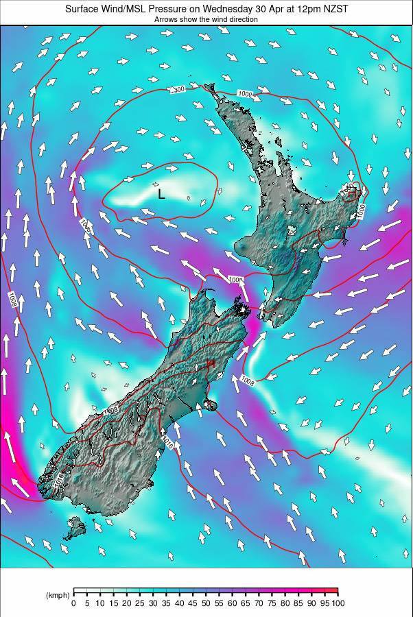 All New Zealand weather map - click to go back to main thumbnail page