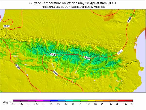 Pyrenees weather map - click to go back to main thumbnail page