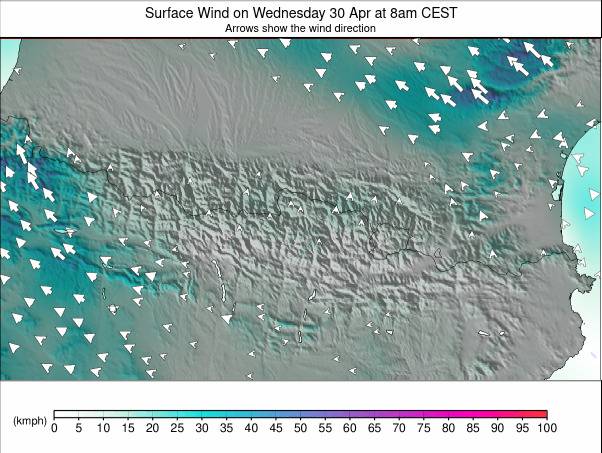 Pyrenees weather map - click to go back to main thumbnail page