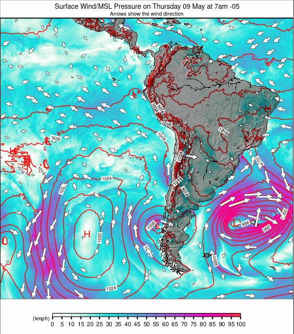 South America weather map - click to go back to main thumbnail page