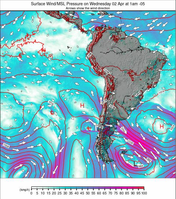 South America weather map - click to go back to main thumbnail page