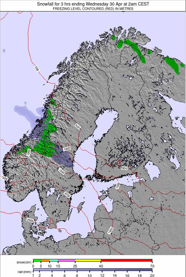 Scandinavia weather map - click to go back to main thumbnail page