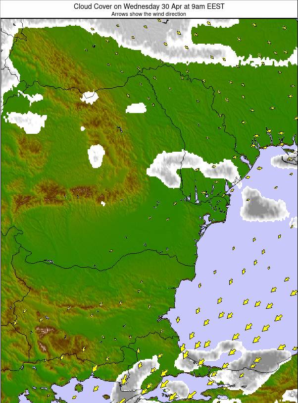 Bulgaria / Romania weather map - click to go back to main thumbnail page