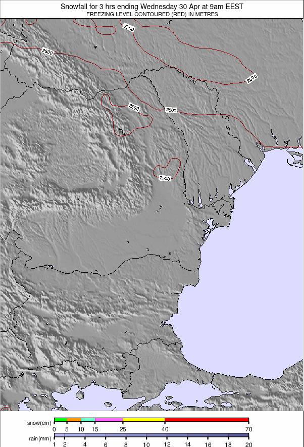 Bulgaria / Romania weather map - click to go back to main thumbnail page