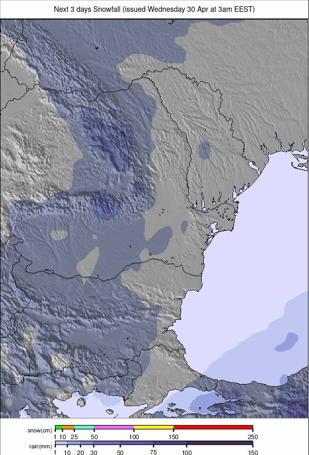 Precipitatii Romania pentru 6 zile (#Romania precipitation forecast)