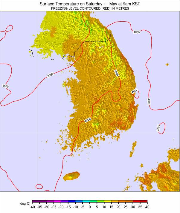 South Korea weather map - click to go back to main thumbnail page