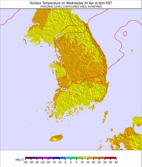 South Korea weather map - click to go back to main thumbnail page