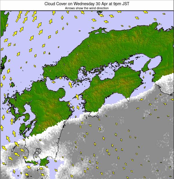 Southern Japan weather map - click to go back to main thumbnail page