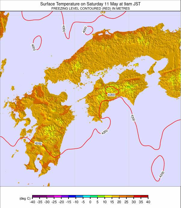Southern Japan weather map - click to go back to main thumbnail page