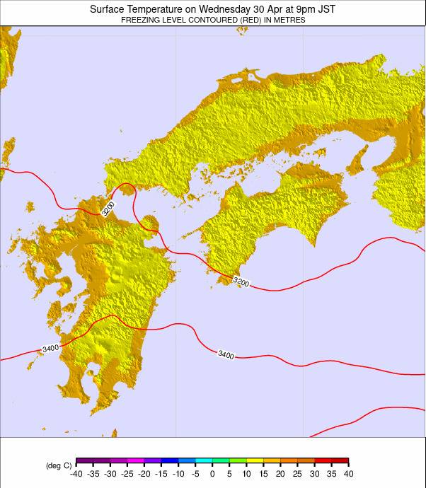 Southern Japan weather map - click to go back to main thumbnail page