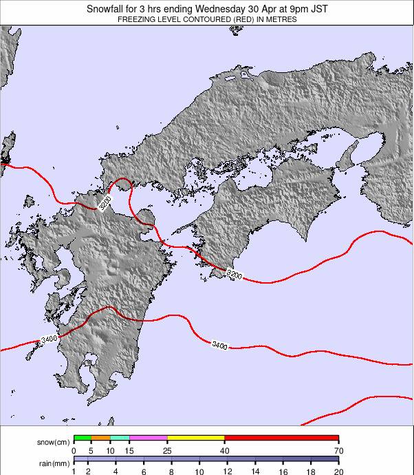 Southern Japan weather map - click to go back to main thumbnail page