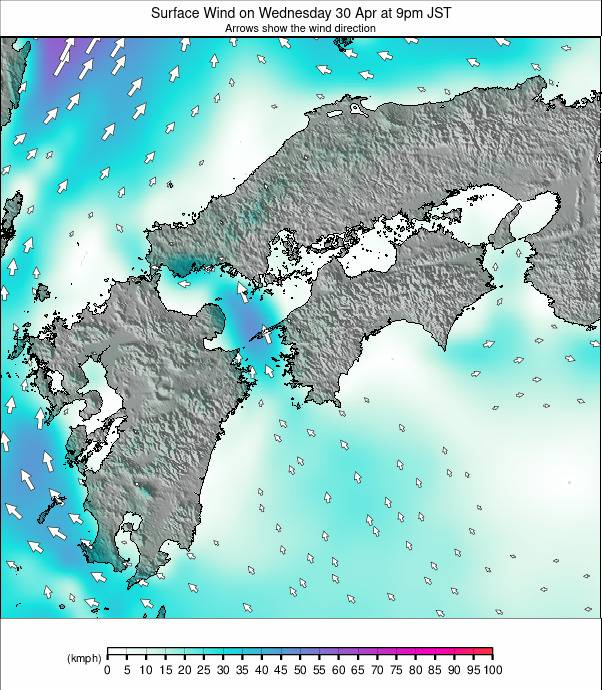 Southern Japan weather map - click to go back to main thumbnail page