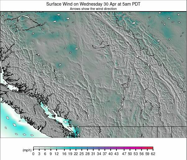 Southwest Canada weather map - click to go back to main thumbnail page