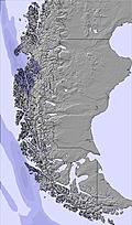 Southern Andes snow map