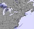 Appalachians and Great Lakes snow map