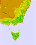 Austrália temperature map