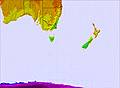 Australasia temperature map