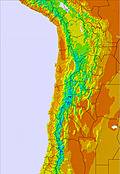 Bolivien temperature map