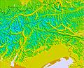 Eastern Alps temperature map